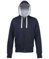 JH052 Chunky Hoodie New French Navy (Grey Inner) colour image