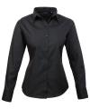PR300 Women's Poplin Long Sleeve Blouse Black colour image