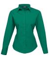 PR300 Women's Poplin Long Sleeve Blouse Emerald colour image