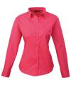 PR300 Women's Poplin Long Sleeve Blouse Hot Pink colour image