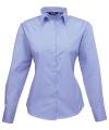 PR300 Women's Poplin Long Sleeve Blouse Mid Blue colour image