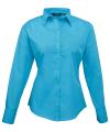 PR300 Women's Poplin Long Sleeve Blouse Turquoise colour image