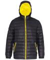 TS016 Padded jacket Black / Bright Yellow colour image
