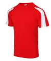 JC003 Contrast Cool T-Shirt Fire Red / Arctic White colour image
