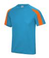 JC003 Contrast Cool T-Shirt Sapphire / Electric Orange colour image