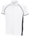 LV370 Piped Performance Polo White / Black colour image