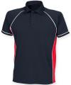 LV370 Piped Performance Polo Navy / Red / White colour image