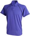 LV370 Piped Performance Polo Purple / Navy colour image