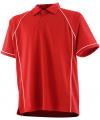 LV370 Piped Performance Polo Red / White colour image
