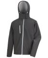 R230M Core Tx Performance Hooded Softshell Jacket Black / Grey colour image