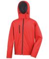 R230M Core Tx Performance Hooded Softshell Jacket Red / Black colour image