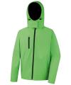 R230M Core Tx Performance Hooded Softshell Jacket Vivid Green / Black colour image