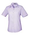 PR302 Women's Short Sleeve Poplin Blouse Lilac colour image