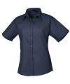 PR302 Women's Short Sleeve Poplin Blouse Navy colour image