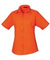 PR302 Women's short sleeve poplin blouse Orange colour image