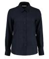 KK361 Women's workplace Oxford blouse long sleeved French Navy colour image