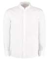 KK161 Mandarin collar fitted shirt long sleeved White colour image