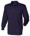 FR100 Long Sleeve Plain Rugby Shirt Navy / Navy colour image