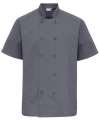 PR656 Short sleeved chef’s jacket Steel colour image