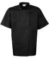 PR656 Short sleeved chef’s jacket Black colour image