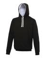 JH003 Varsity hoodie Jet Black / Arctic White colour image