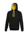 JH003 Varsity Hoodie Jet Black / Sunshine Yellow colour image