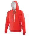 JH003 Varsity Hoodie Fire Red / Artic White colour image