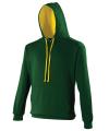 JH003 Varsity hoodie Forest Green / Gold colour image
