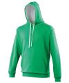 JH003 Varsity hoodie Kelly Green / Arctic White colour image