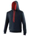 JH003 Varsity hoodie New French Navy / Fire Red colour image