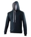 JH003 Varsity hoodie New French Navy / Heather Grey colour image
