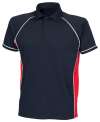LV372 Kids piped performance polo Navy / Red / White colour image