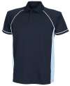 LV372 Kids piped performance polo Navy / Sky / White colour image