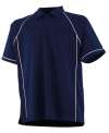 LV372 Kids piped performance polo Navy / White colour image