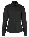 KK743F Ladies Long Sleeve Business Shirt Black colour image