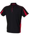 LV390 Mens Club Polo Shirt Black / Red colour image
