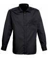 PR200 Long Sleeve Poplin Shirt Black colour image