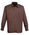 PR200 Long Sleeve Poplin Shirt Brown colour image