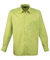 PR200 Long Sleeve Poplin Shirt Lime colour image