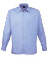 PR200 Long Sleeve Poplin Shirt Mid Blue colour image