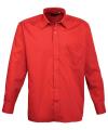 PR200 Long Sleeve Poplin Shirt Red colour image