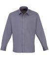 PR200 Long Sleeve Poplin Shirt Steel colour image