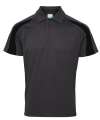 JC043 Contrast Cool Polo Charcoal / Jet Black colour image