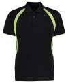 KK974 Gamegear® Cooltex® Riviera Polo Shirt Black / Fluorescent Lime colour image