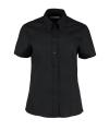 KK701 Women's corporate Oxford blouse short sleeved Black colour image
