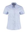 KK701 Women's corporate Oxford blouse short sleeved Light Blue colour image