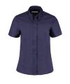 KK701 Women's corporate Oxford blouse short sleeved Midnight Navy colour image