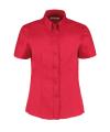 KK701 Women's corporate Oxford blouse short sleeved Red colour image