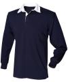 FR109 Kids long sleeve plain rugby shirt Navy colour image