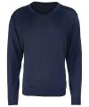 PR694 V neck knitted sweater Navy colour image